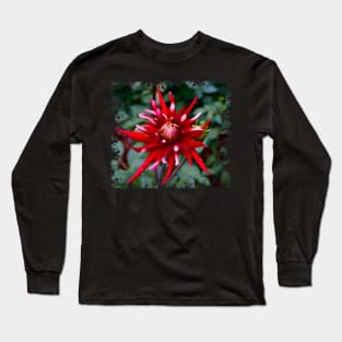 Spiky Red Dahlia Long Sleeve T-Shirt